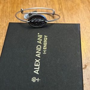 Alex and Ani Saint Florian Charm Horizontal Bangle Bracelet silver